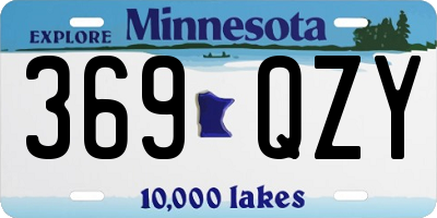 MN license plate 369QZY