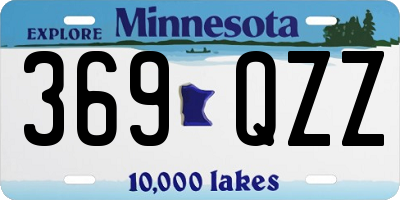 MN license plate 369QZZ