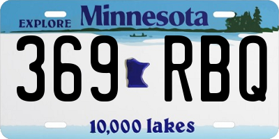 MN license plate 369RBQ