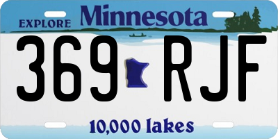 MN license plate 369RJF