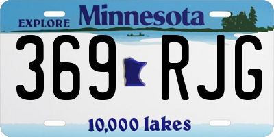 MN license plate 369RJG