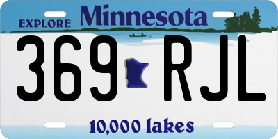 MN license plate 369RJL