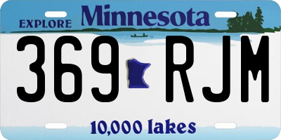 MN license plate 369RJM