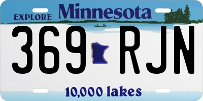 MN license plate 369RJN