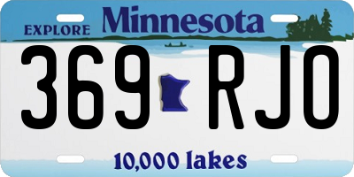 MN license plate 369RJO