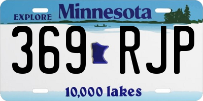 MN license plate 369RJP