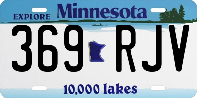 MN license plate 369RJV