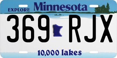 MN license plate 369RJX