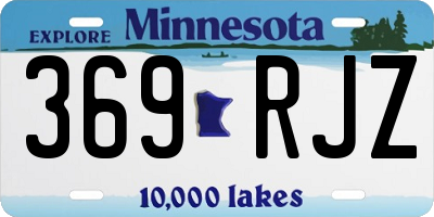 MN license plate 369RJZ