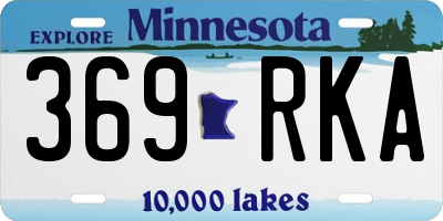 MN license plate 369RKA