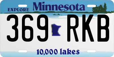MN license plate 369RKB