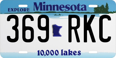 MN license plate 369RKC