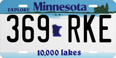 MN license plate 369RKE