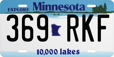 MN license plate 369RKF