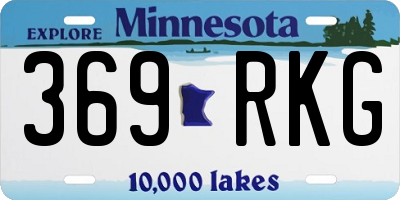 MN license plate 369RKG