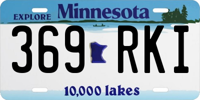 MN license plate 369RKI