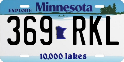 MN license plate 369RKL