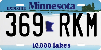 MN license plate 369RKM