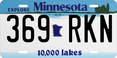 MN license plate 369RKN
