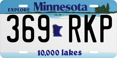 MN license plate 369RKP