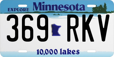 MN license plate 369RKV