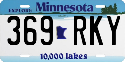 MN license plate 369RKY