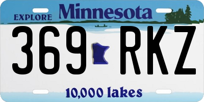 MN license plate 369RKZ