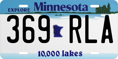 MN license plate 369RLA