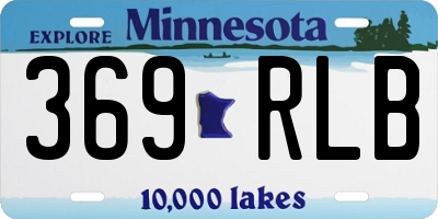 MN license plate 369RLB