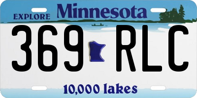 MN license plate 369RLC