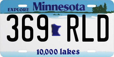 MN license plate 369RLD