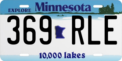 MN license plate 369RLE