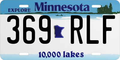 MN license plate 369RLF