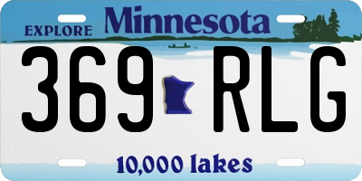 MN license plate 369RLG
