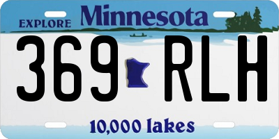 MN license plate 369RLH