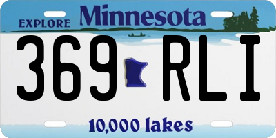 MN license plate 369RLI