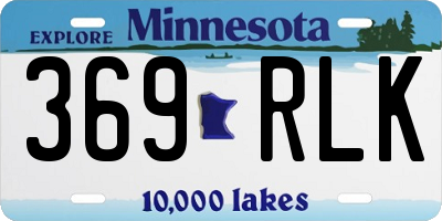 MN license plate 369RLK