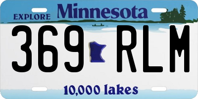 MN license plate 369RLM