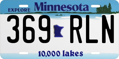 MN license plate 369RLN