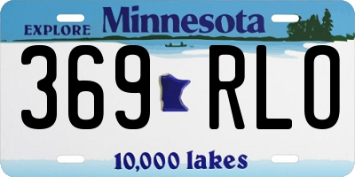 MN license plate 369RLO