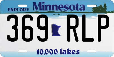 MN license plate 369RLP