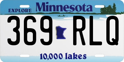 MN license plate 369RLQ