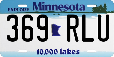 MN license plate 369RLU
