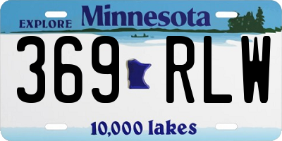MN license plate 369RLW