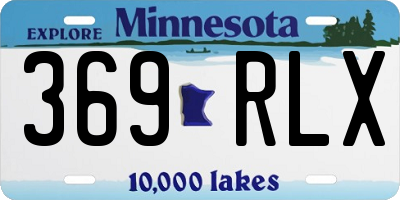 MN license plate 369RLX
