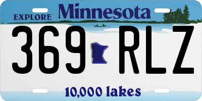 MN license plate 369RLZ