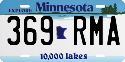 MN license plate 369RMA