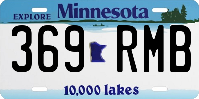 MN license plate 369RMB