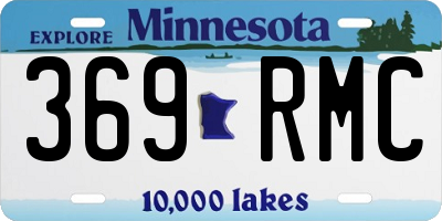 MN license plate 369RMC