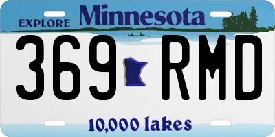 MN license plate 369RMD